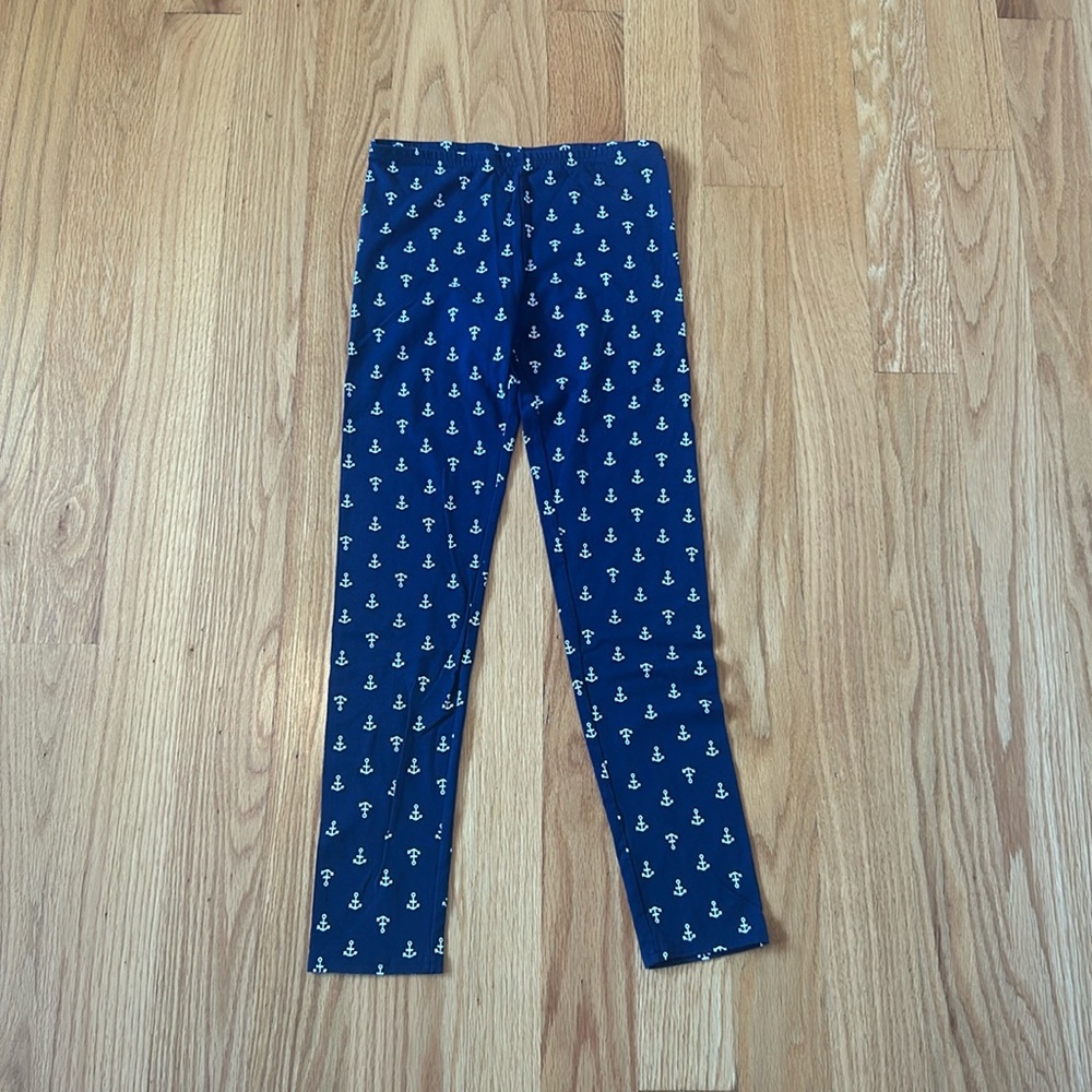 Old Navy navy blue anchor leggings, size kids XL (14)